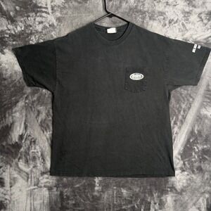 Buell Pocket T-Shirt Mens XL Black Dominate The Backroads Graphic Motorcycle Tee